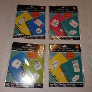 Wipe Off Décor Erasable Stickers 2 Pack Create Your Own Design Includes 2 Sheets